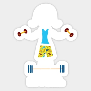 Funny Womens Weightlifting Sticker